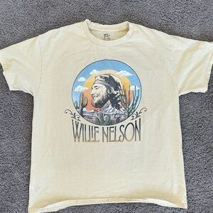 Light yellow Graphic T-Shirt - Willie Nelson Urban Outfitters